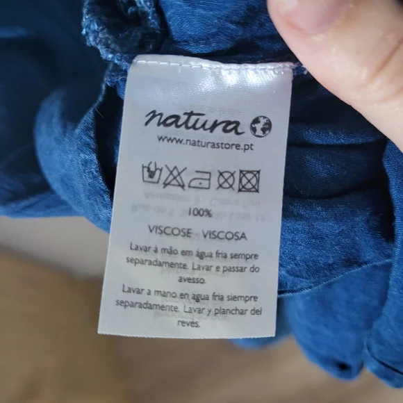 ⭐️ New Listing ⭐️ Natura Shirred Mini Dress with Bow in Blue - Picture 12 of 15